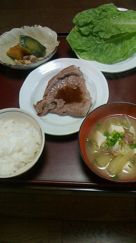 茄子と豆腐と玉ねぎにミョウガは初夏の味